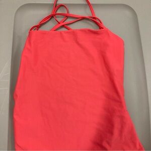 Beach Riot Coral Strappy Bodysuit Swimsuit